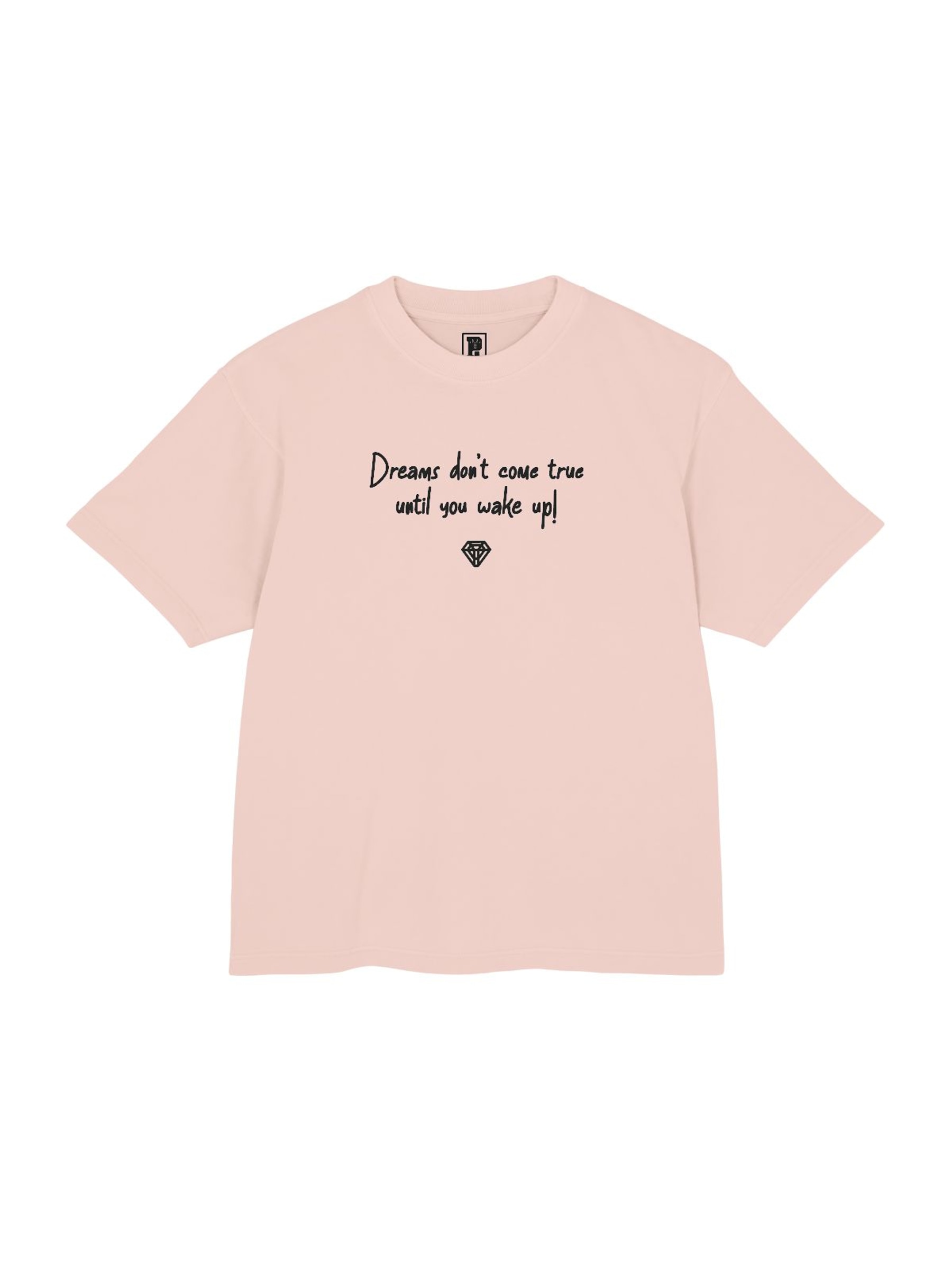 Dreams Tee salmon front product mockup