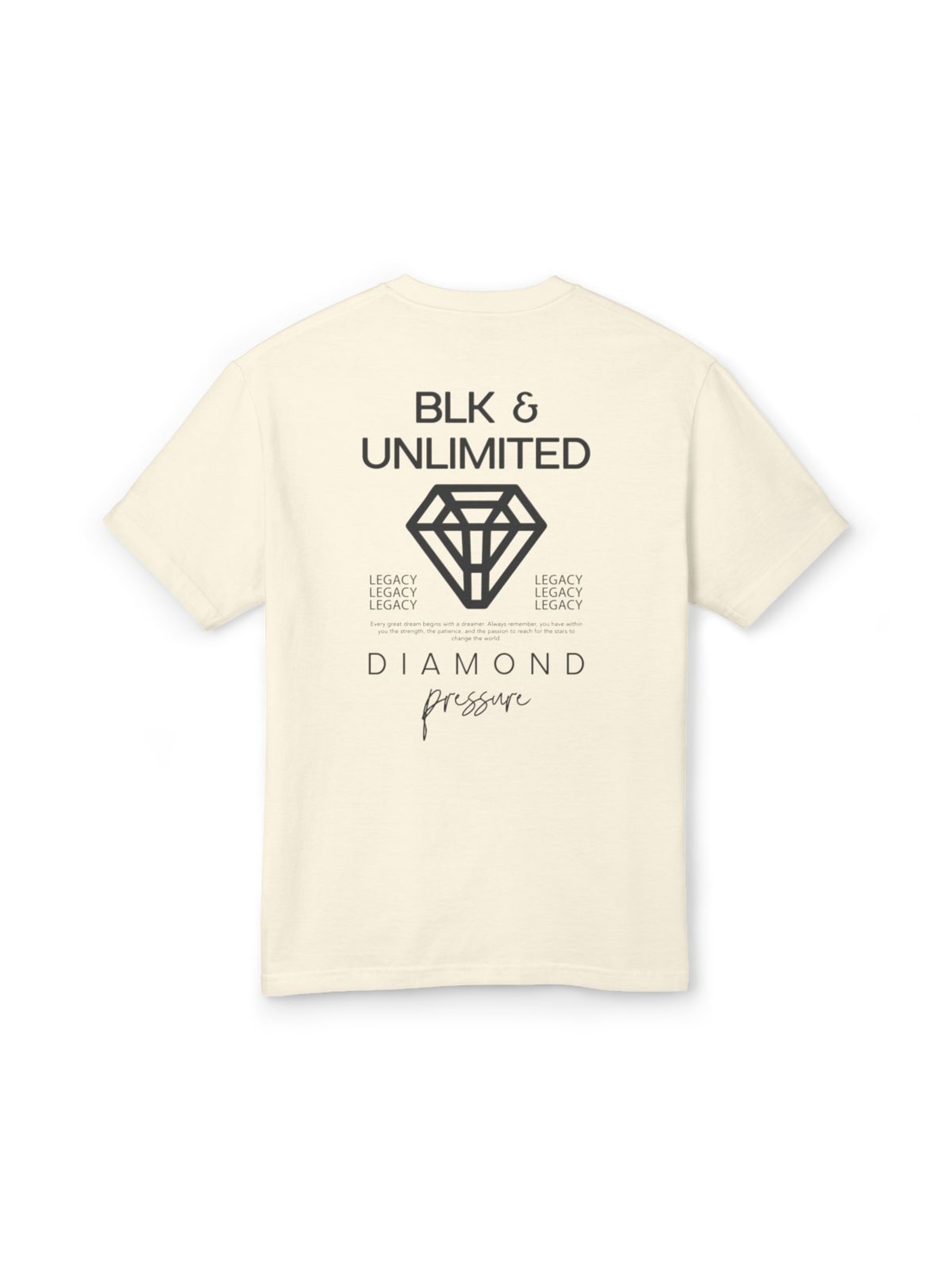 Unlimited Tee Faded Cream back product mockup