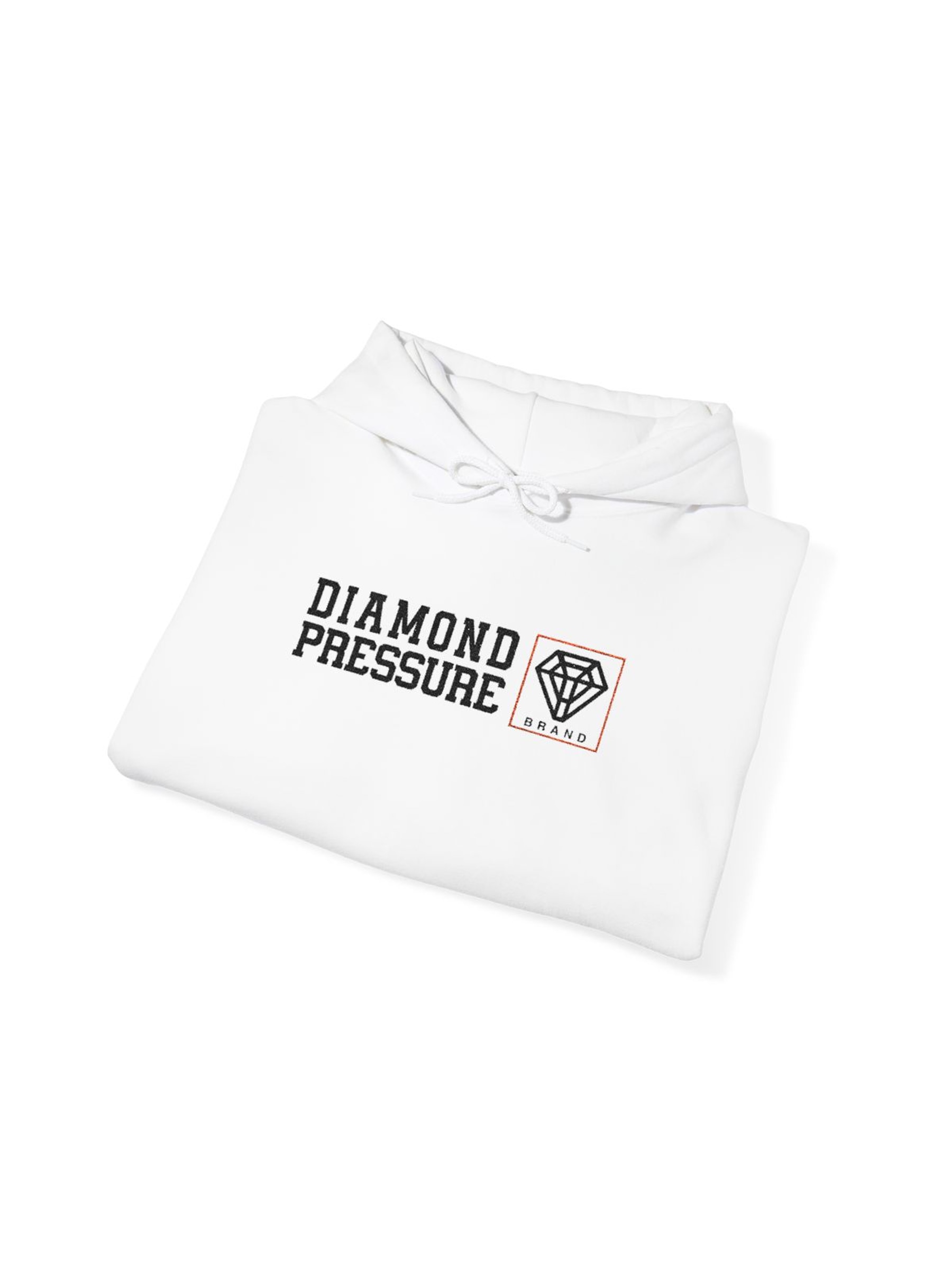 Signature Logo Hoodie White folded product mockup
